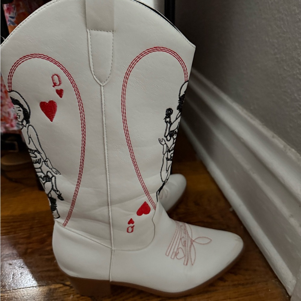 White Cowboy Boots - Picture 4 of 6